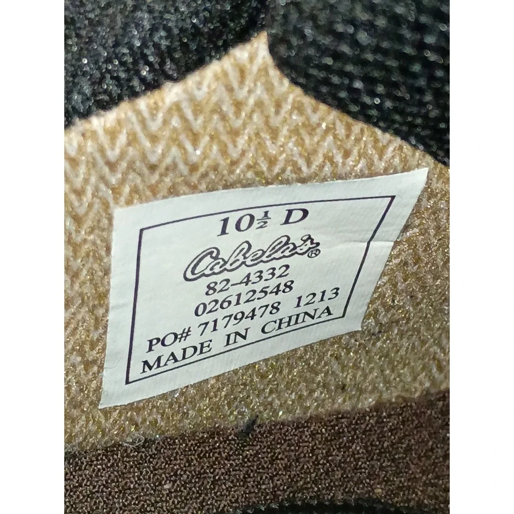 Cabelas Dry-Plus Mens 10.5 D Brown Leather Waterproof Hiking Shoes 82-4332 Low